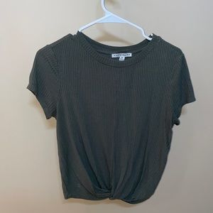 Medium green tshirt. Casual and comfortable for any situation